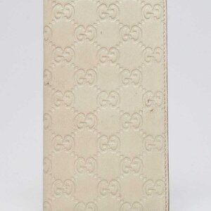 Gucci Dark White Guccissima Leather Bi-Fold Long Wallet